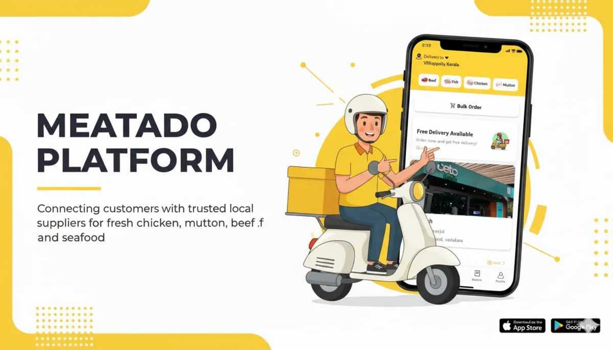 Meatado fresh meat and seafood ordering app built by Inmorix