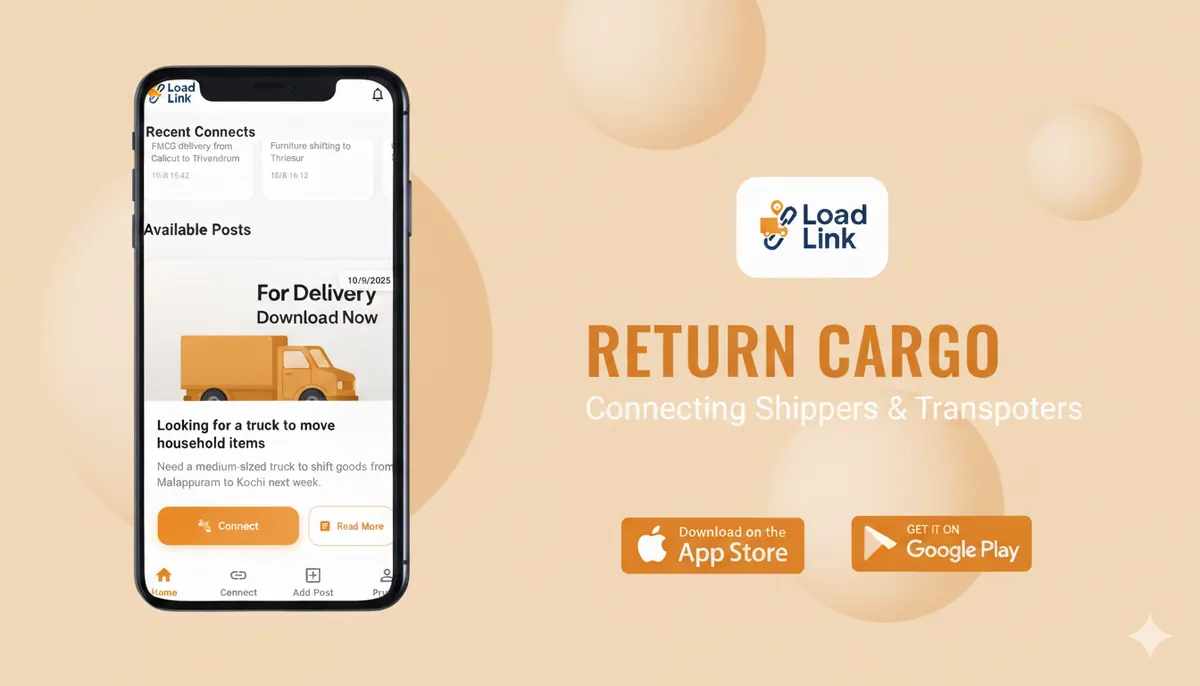 Return Cargo transport matching mobile platform